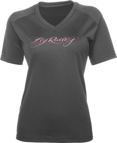 FLY RACING - ACTION LADIES JERSEY BLACK/PINK XS - Image 1