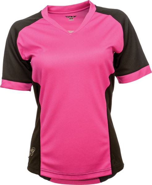 FLY RACING - LILLY LADIES JERSEY BLACK/PINK L - Image 1