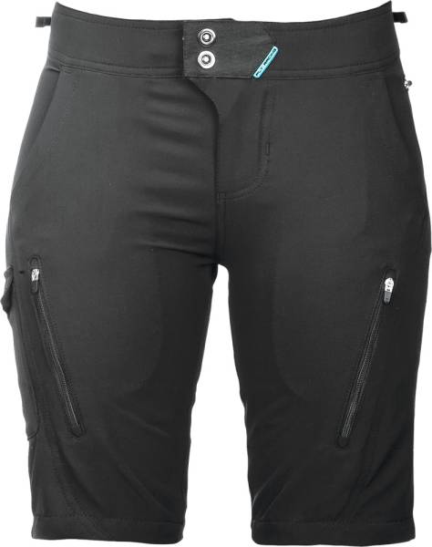 FLY RACING - LILLY LADIES SHORT BLACK/TURQUOISE L - Image 1