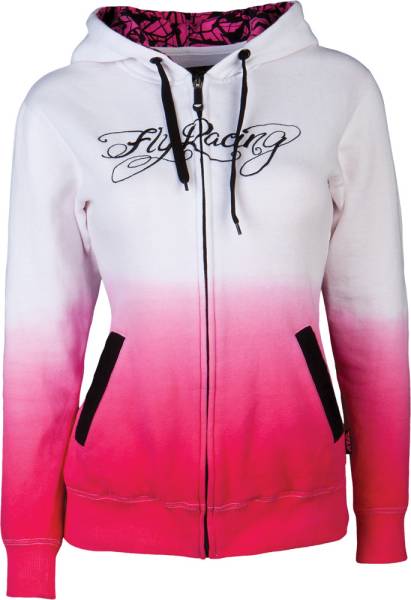 FLY RACING - OMBRE ZIP HOODY PINK/WHITE 2X - Image 1