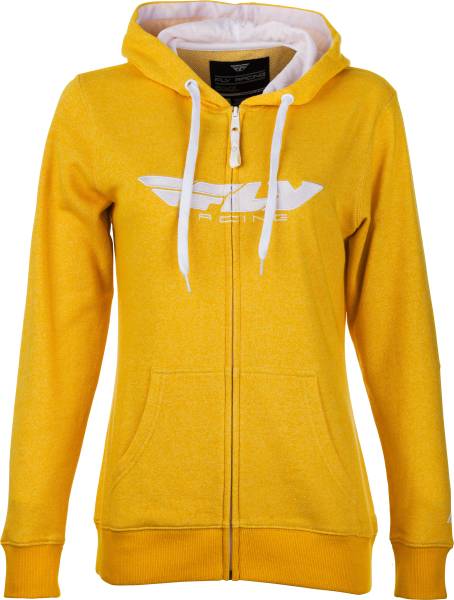 FLY RACING - WOMEN'S FLY CORPORATE ZIP UP HOODIE MUSTARD 2X - Image 1