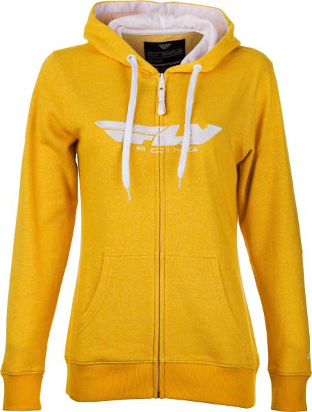 FLY RACING - WOMEN'S FLY CORPORATE ZIP UP HOODIE MUSTARD LG - Image 1