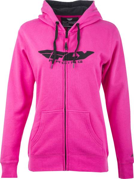 FLY RACING - FLY WOMEN'S CORPORATE ZIP UP HOODIE PINK 2X - Image 1