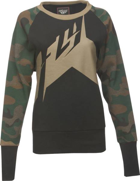 FLY RACING - CREW LADIES PULLOVER HOODIE CAMO XS-S - Image 1