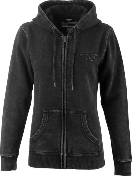 FLY RACING - FLY WOMEN'S SNOW WASH HOODIE BLACK 2X - Image 1