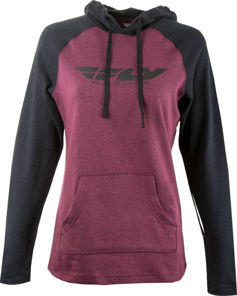 FLY RACING - WOMEN'S LIGHTWEIGHT HOODIE BURGUNDY/BLACK 2X - Image 1