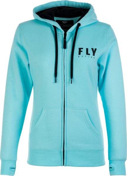 FLY RACING - FLY WOMEN'S LOGO HOODIE LIGHT BLUE 2X - Image 1