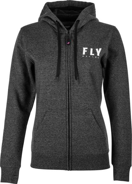 FLY RACING - FLY WOMEN'S LOGO HOODIE DARK CHARCOAL 2X - Image 1