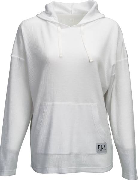 FLY RACING - WOMEN'S FLY OVERSIZED THERMAL HOODIE WHITE 2X - Image 1