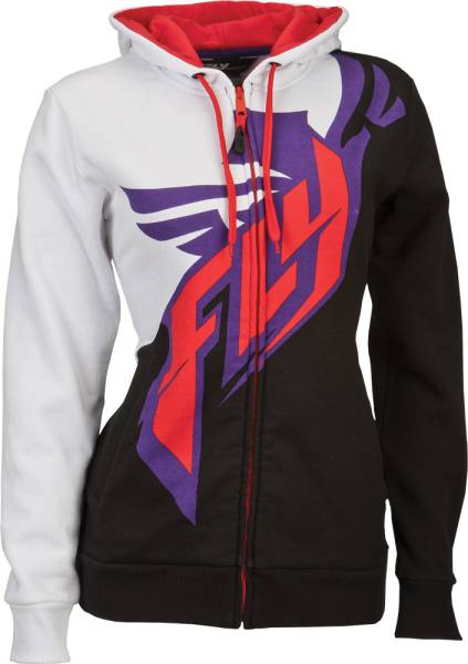 FLY RACING - ARCTIC AMBIENCE HOODY WHITE/PURPLE/RED 2X - Image 1