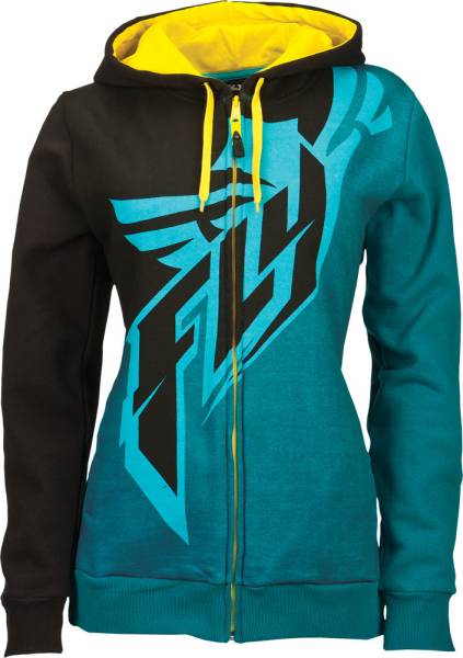 FLY RACING - ARCTIC AMBIENCE HOODY BLACK/TEAL/YELLOW 2X - Image 1