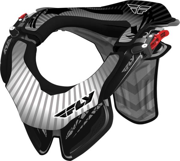 FLY RACING - PODIUM NECK BRACE BLACK/WHITE S/M - Image 1