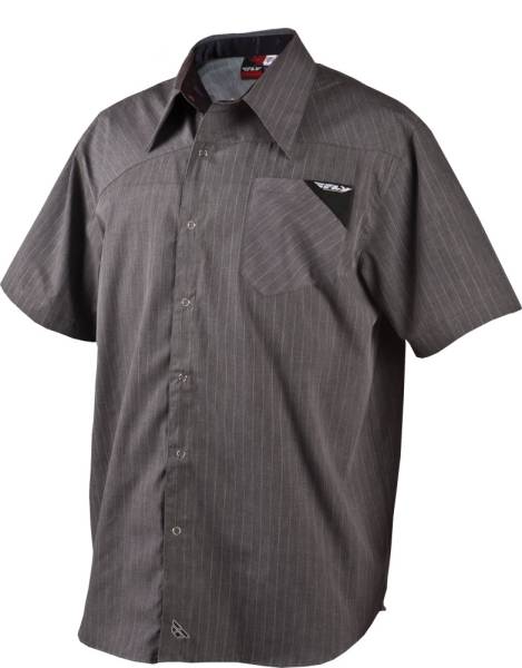 FLY RACING - PIN-STRIPE SHIRT BLACK S - Image 1