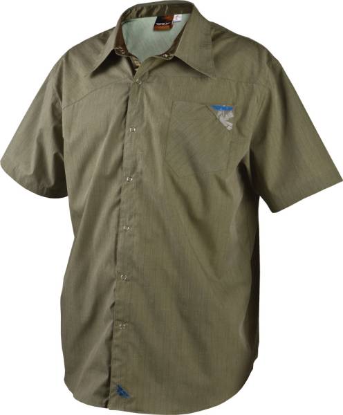 FLY RACING - PIN-STRIPE SHIRT EARTH XS - Image 1