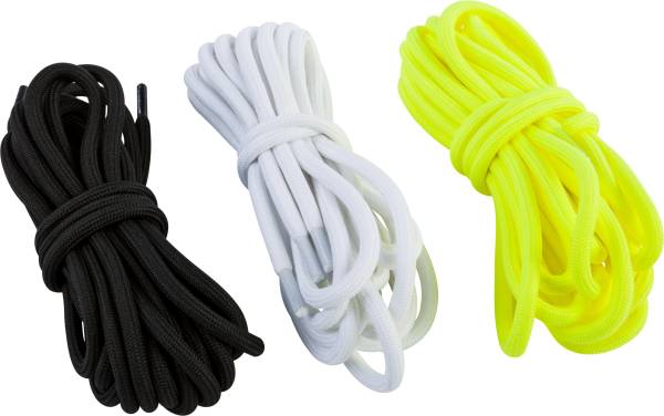 FLY RACING - MARKER BOOT LACES BLACK/HI-VIS/WHITE 3/PR - Image 1