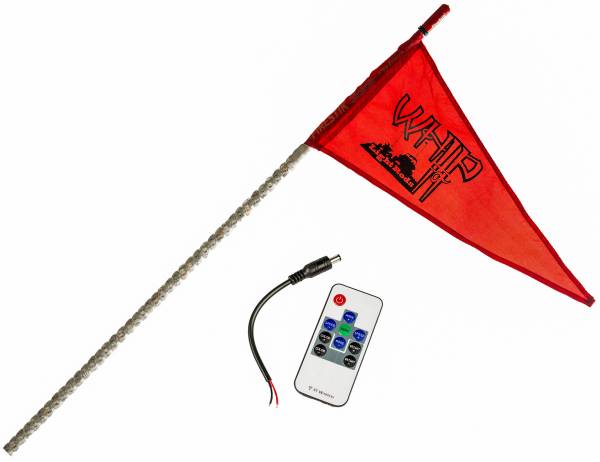 WHIP IT - WHITE 7FT DELUXE LED FLAG - Image 1