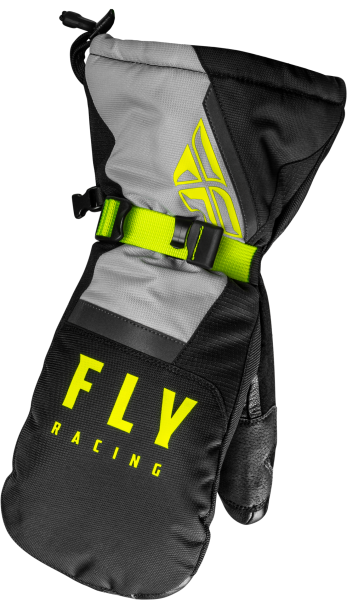 FLY RACING - CASCADE MITTENS BLACK/GREY/HI-VIS 2X - Image 1