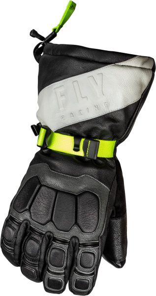 FLY RACING - GLACIER GLOVES BLACK/GREY/HI-VIS 2X - Image 1