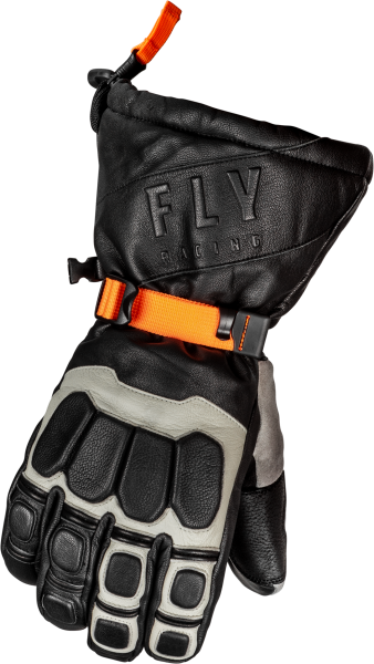 FLY RACING - GLACIER GLOVES BLACK/GREY/ORANGE XS - Image 1