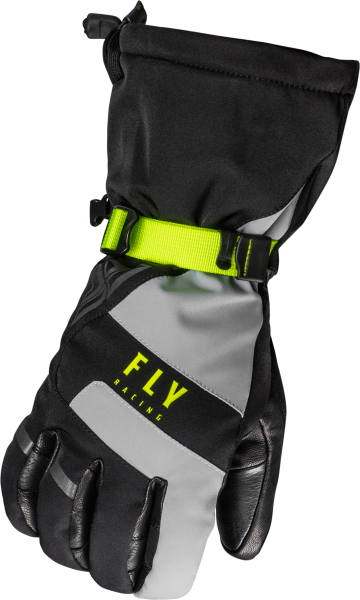 FLY RACING - HIGHLAND GLOVES BLACK/GREY/HI-VIS XS - Image 1