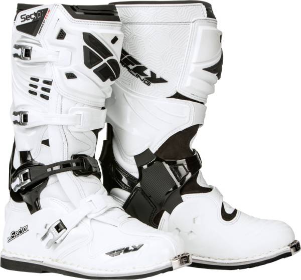 FLY RACING - SECTOR BOOTS WHITE SZ 7 - Image 1