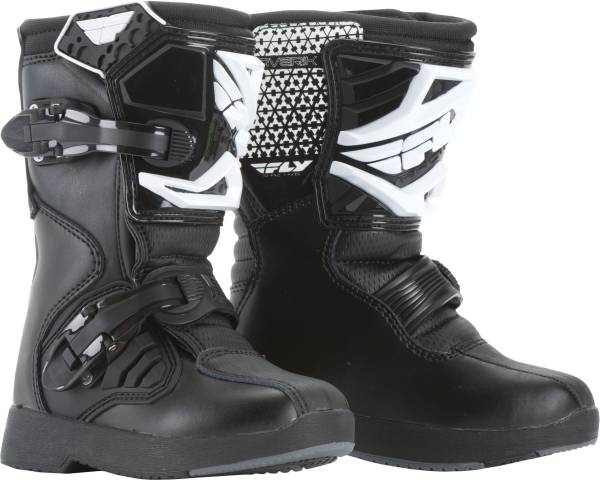 FLY RACING - YOUTH MAVERIK MINI BOOTS BLACK SZ Y10 - Image 1