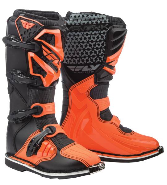 FLY RACING - MAVERIK MX BOOTS ORANGE SZ 07 - Image 1