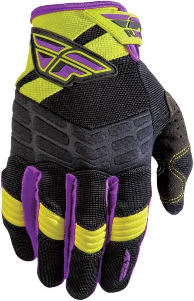 FLY RACING - F-16 GLOVES BLACK/PURPLE SZ 11 - Image 1