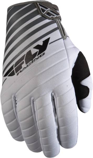 FLY RACING - 907 MX GLOVES WHITE/GREY SZ 6 - Image 1