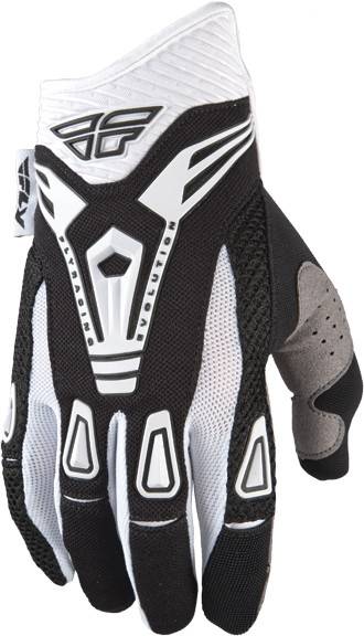 FLY RACING - EVOLUTION GLOVES BLACK/WHITE SZ 7 - Image 1