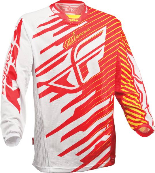 FLY RACING - KINETIC SHOCK MESH JERSEY RED/YELLOW YX - Image 1