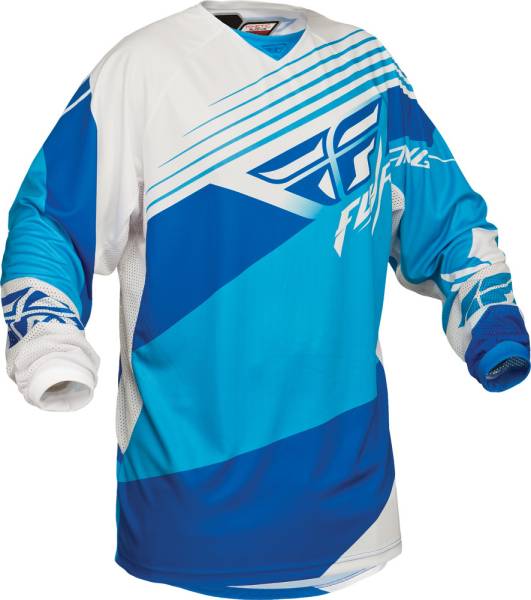 FLY RACING - KINETIC BLOCKS JERSEY BLUE/WHITE YX - Image 1