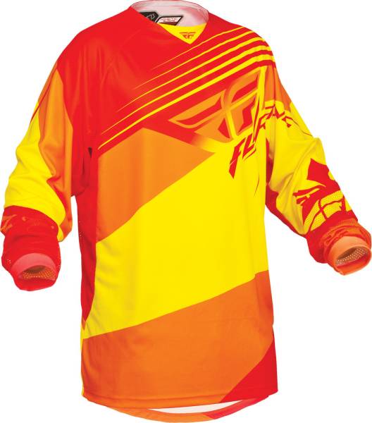 FLY RACING - KINETIC BLOCKS JERSEY RED/YELLOW 2X - Image 1