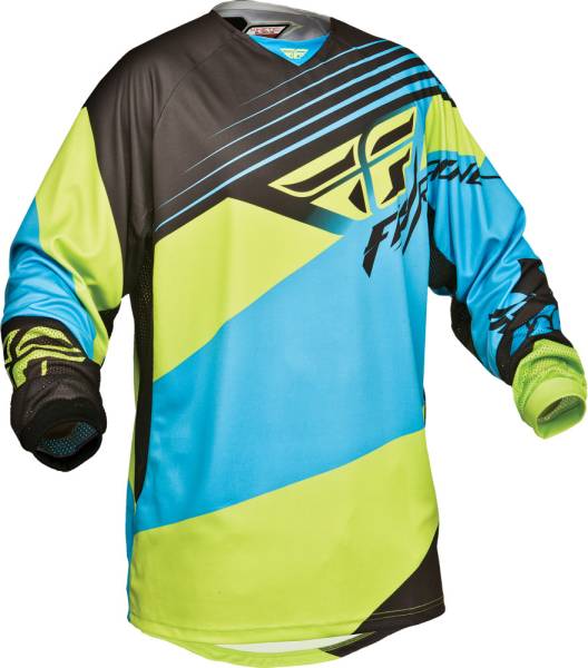 FLY RACING - KINETIC BLOCKS JERSEY BLUE/HI-VIS 2X - Image 1