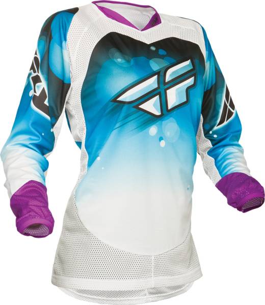 FLY RACING - KINETIC LADIES JERSEY BLUE/WHITE L - Image 1