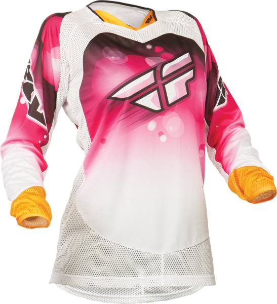 FLY RACING - KINETIC LADIES JERSEY PINK/WHITE 2X - Image 1