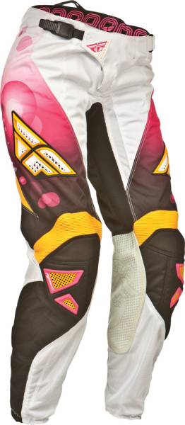 FLY RACING - KINETIC LADIES RACE PANT PINK/WHITE SZ 7/8 - Image 1