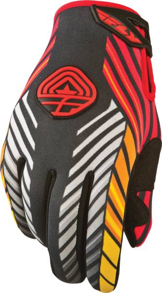 FLY RACING - 907 GLOVES BLACK/FIRE SZ 6 - Image 1