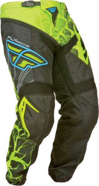 FLY RACING - F-16 PANT BLACK/HI-VIS/BLUE SZ 18 - Image 1