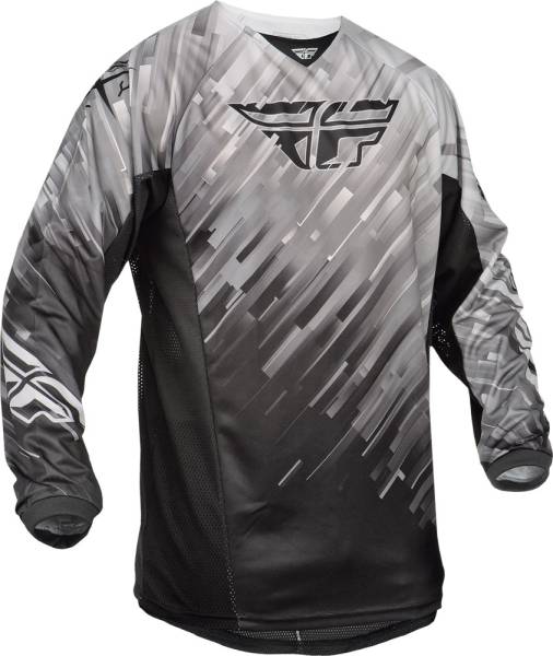 FLY RACING - KINETIC GLITCH JERSEY BLACK/GREY 2X - Image 1