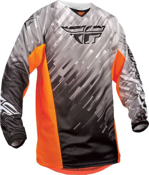 FLY RACING - KINETIC GLITCH JERSEY BLACK/WHITE/ORANGE 2X - Image 1