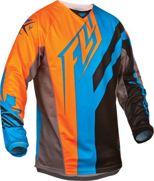 FLY RACING - KINETIC DIVISION JERSEY BLACK/BLUE/ORANGE YX - Image 1