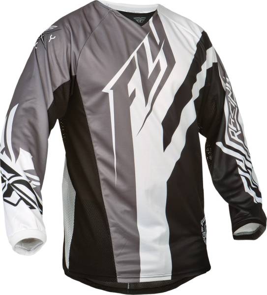 FLY RACING - KINETIC DIVISION JERSEY BLACK/WHITE 2X - Image 1