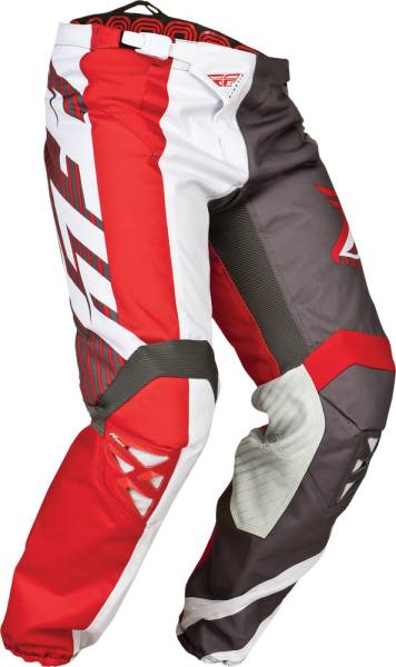 FLY RACING - KINETIC DIVISION PANT RED/GREY/WHITE SZ 26 - Image 1