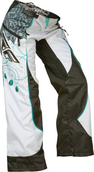 FLY RACING - WOMEN'S KINETIC OVER-BOOT PANT TEAL/WHITE SZ 20 - Image 1