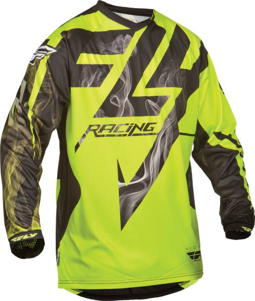 FLY RACING - LITE HYDROGEN JERSEY BLACK/HI-VIS 2X - Image 1