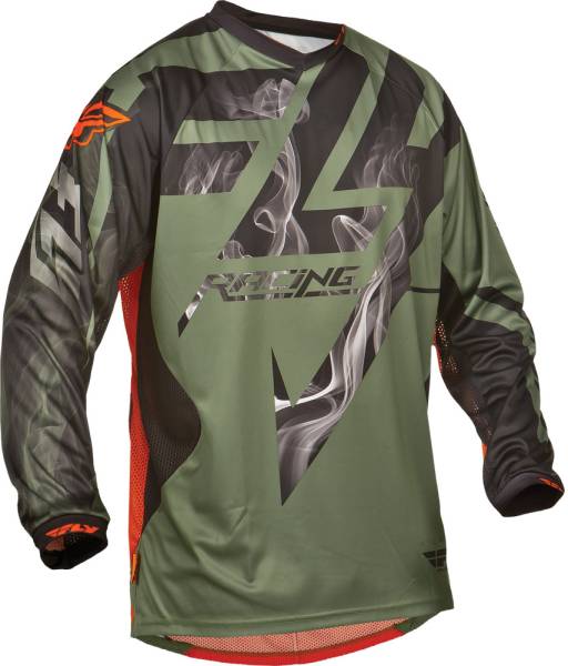 FLY RACING - LITE HYDROGEN JERSEY GREEN/ORANGE 2X - Image 1