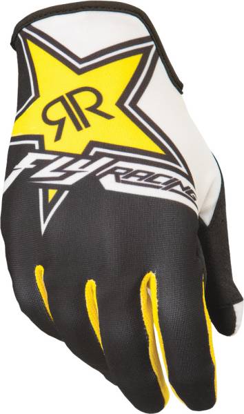 FLY RACING - LITE ROCKSTAR GLOVES YELLOW/BLACK SZ 7 - Image 1