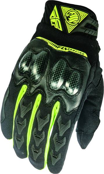 FLY RACING - PATROL XC GLOVES BLACK/HI-VIS SZ 8 - Image 1