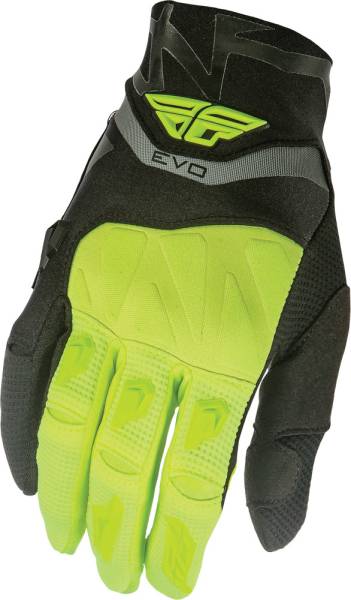 FLY RACING - EVOLUTION GLOVES BLACK/HI-VIS SZ 6 - Image 1